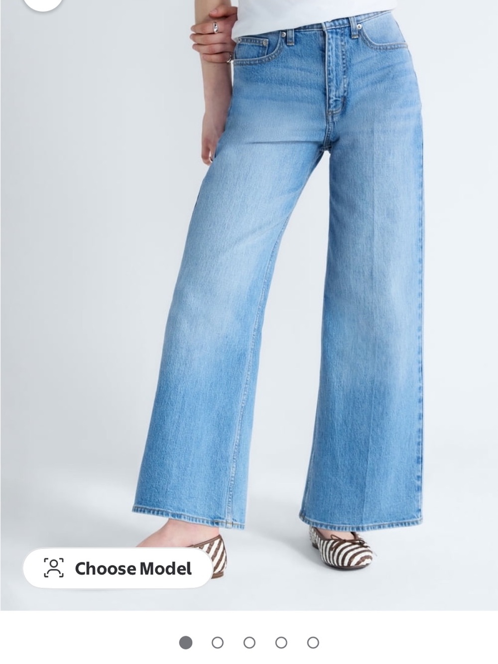 Free Assembly Women's High-Rise Cropped Wide Leg Jeans - Light Blue - Picture 6 of 6